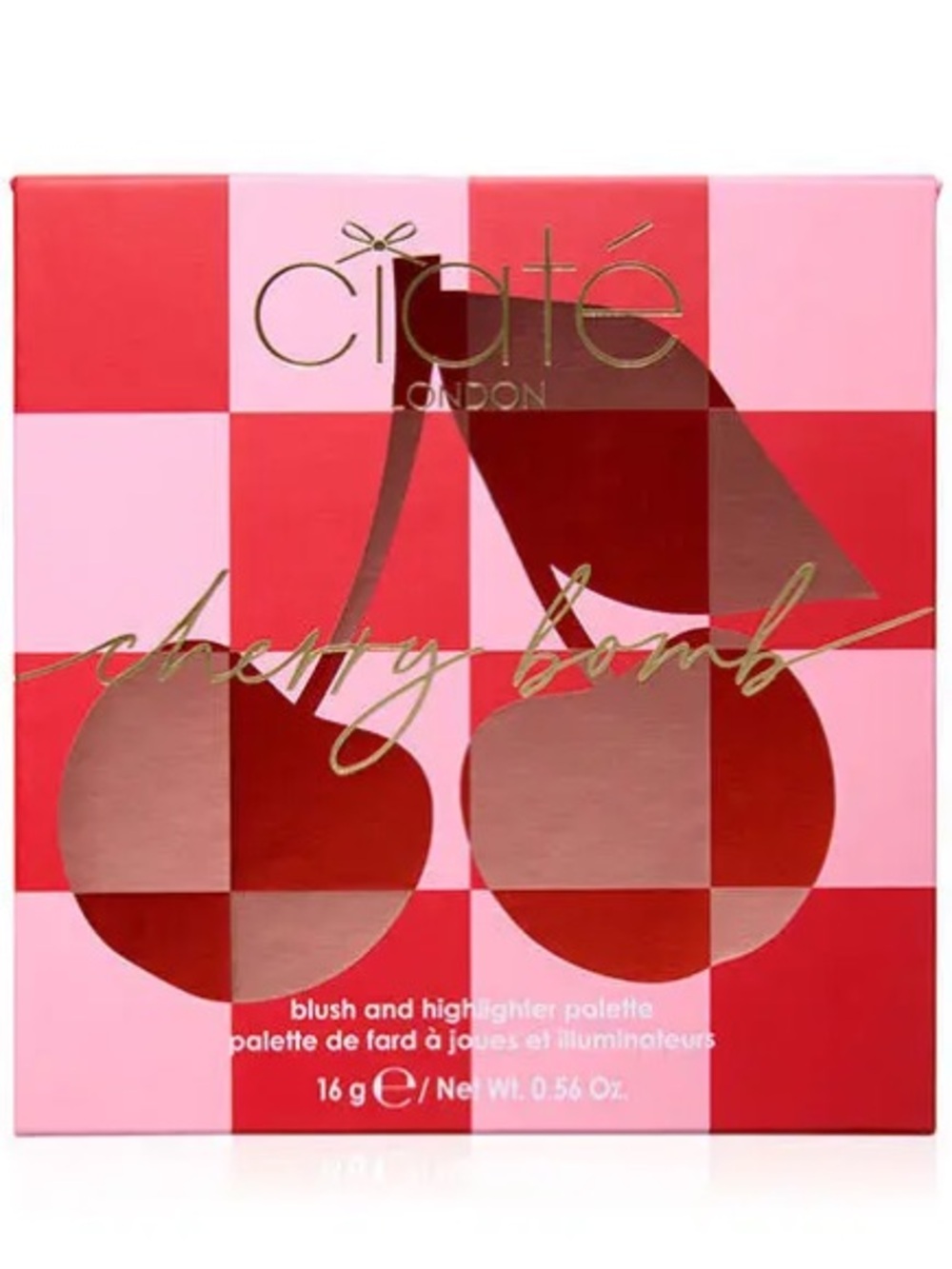 Ciate London Cherry Bomb Blush and Highlighter Palette: Light/Medium